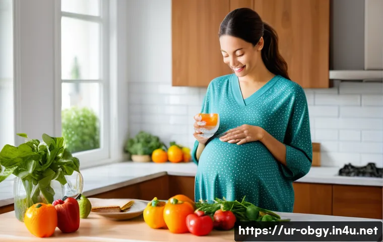 임신성 고혈압 증상과 병원 관리 - **Prompt:** A serene and active pregnant woman, mid-to-late pregnancy, dressed in comfortable, loose...