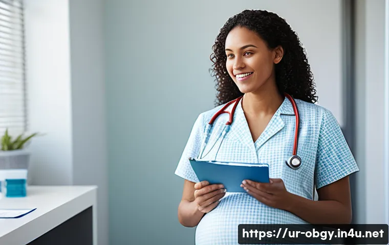 임신 중 신장 기능 검사와 필요성 - **Prompt:** A serene pregnant woman, with a gentle and confident expression, is engaged in a support...